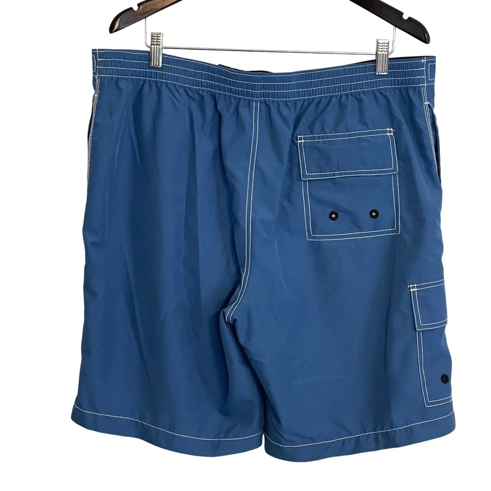 Tommy Bahama Relax Mens XL‎ Blue Board Shorts Swim Trunks Cargo Pocket Marlin
